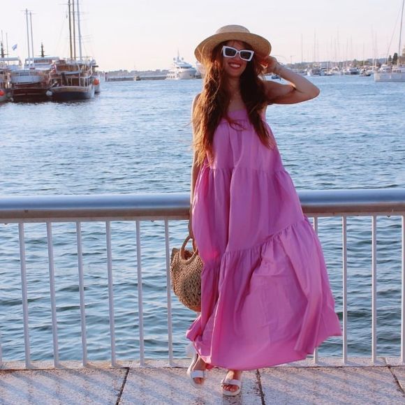 Mango Voluminous Maxi Ruffled Printed Dress - Picture 7 of 7